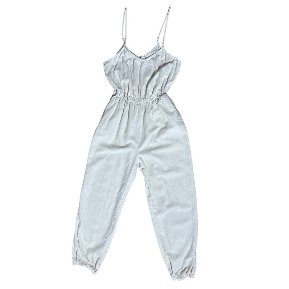 OZMA of California Cream Silk Playsuit Size Small Natural Casual